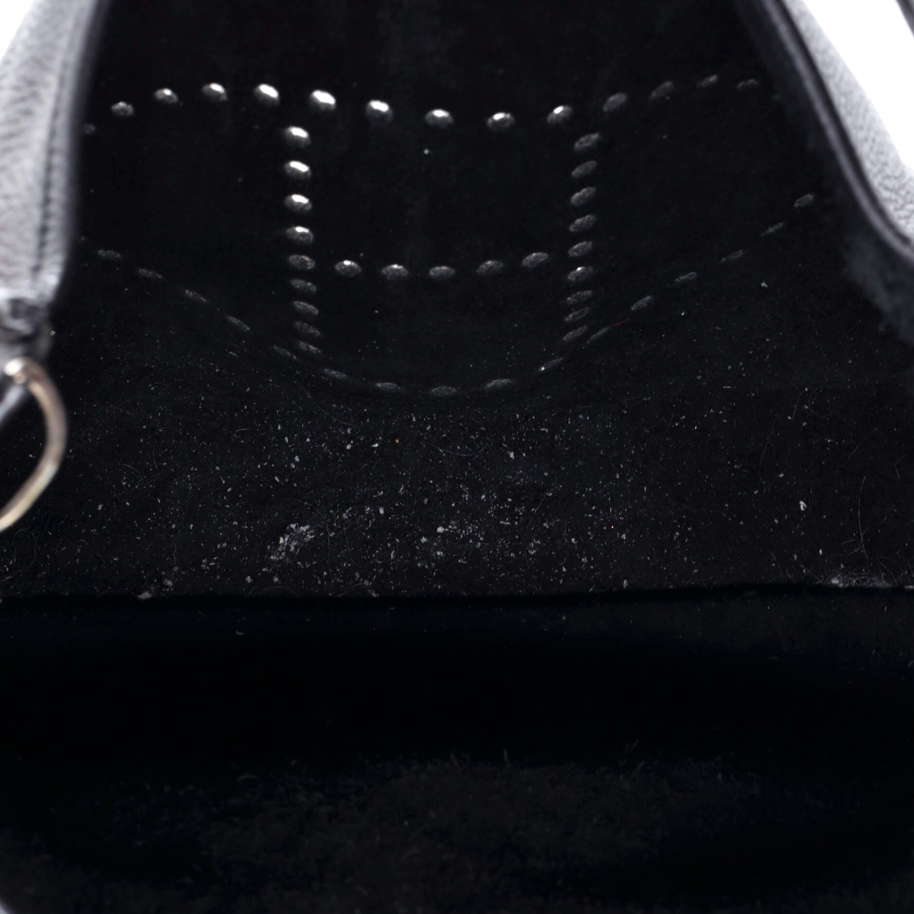 Pre-Owned Hermes Evelyne Bag Gen III Clemence GM, Alternate, color, Noir