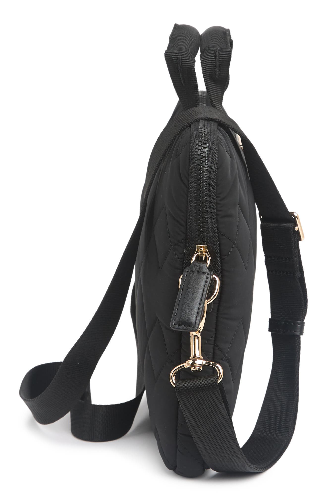 Marc Jacobs Quilted Nylon Laptop Bag, Alternate, color, Black