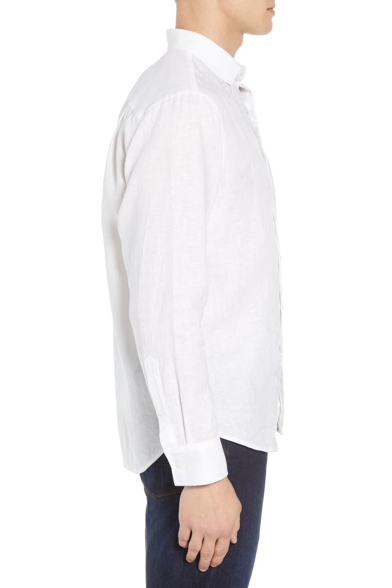 Get Your Groom On Linen Sport Shirt, Alternate, color, WHITE