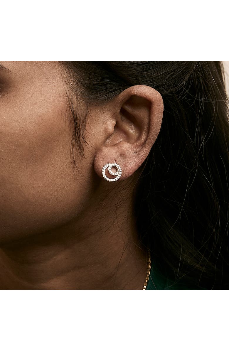 Haus of Brilliance 14K Yellow Gold 3/8 Cttw Diamond Double Circle Stud Earrings, Alternate, color, Yellow Gold