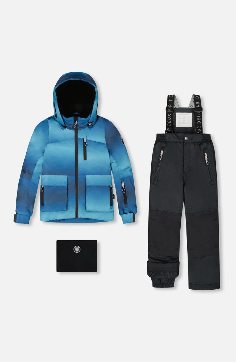 Deux par Deux Boy Two-Piece Play Snowsuit with Jacket and Solid Pant, Main, color, 