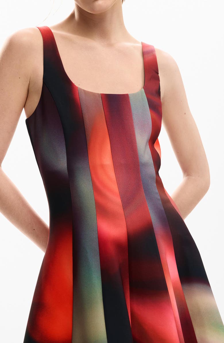 Desigual Sleeveless Fit & Flare Minidress, Alternate, color, Black