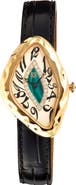 PASCAL Paradoxe Lab Grown Diamond Leather Strap Watch, 30mm x 44mm