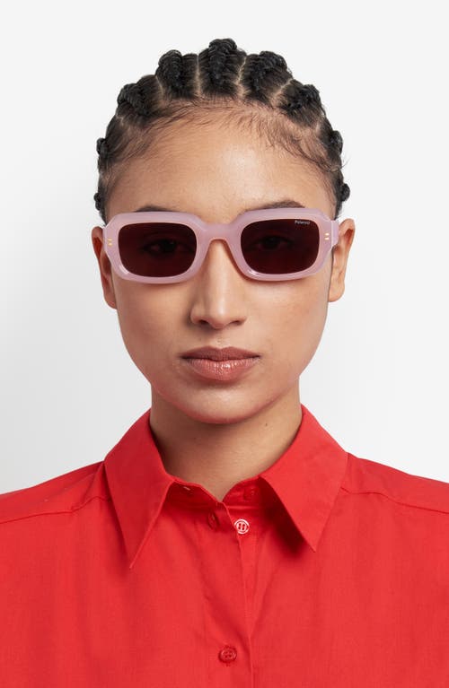 Polaroid 51mm Polarized Rectangular Sunglasses