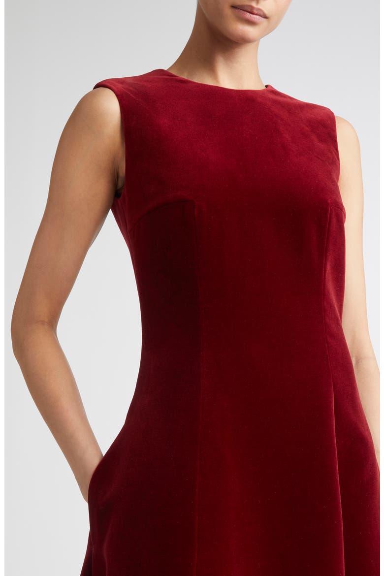 Nodin Sleeveless Velvet Column Gown, Alternate, color, BURGUNDY