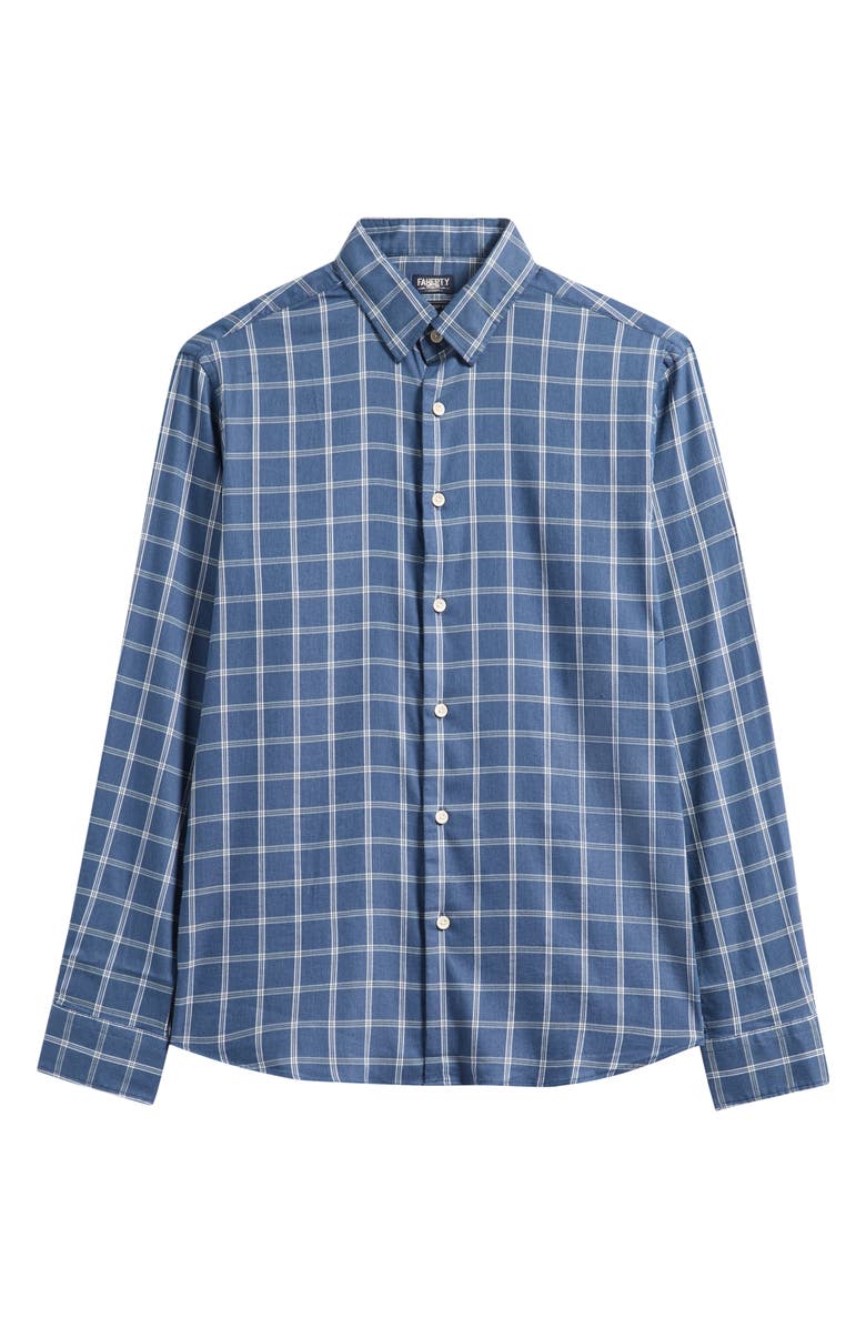 Faherty Movement Monterrey Plaid Button-Up Shirt, Alternate, color, Midnight Cloud Plaid