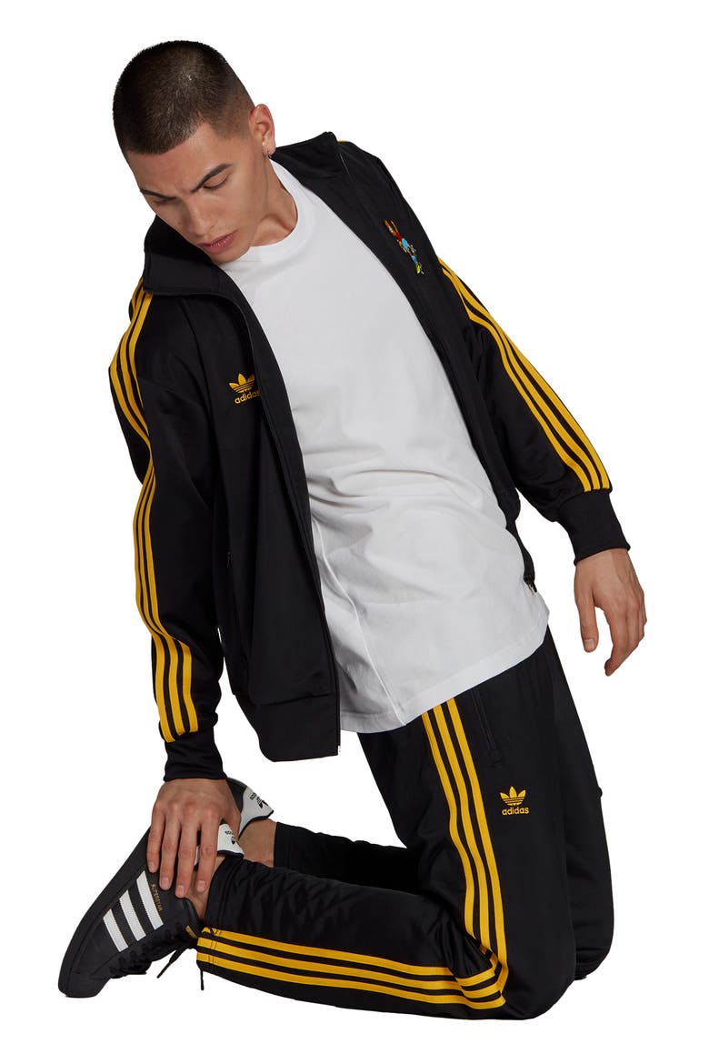 x The Simpsons Firebird Track Jacket, Alternate, color, BLACK/ SUPERYELLOW
