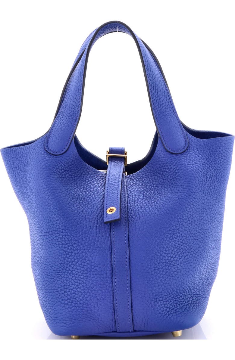 Pre-Owned Hermes Picotin Lock Bag Clemence PM, Main, color, Bleu Royal