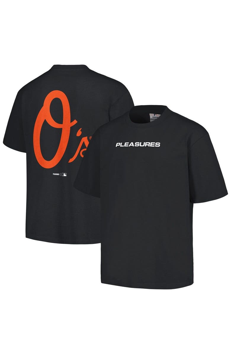 PLEASURES Men's PLEASURES  Black Baltimore Orioles Ballpark T-Shirt, Main, color, Black