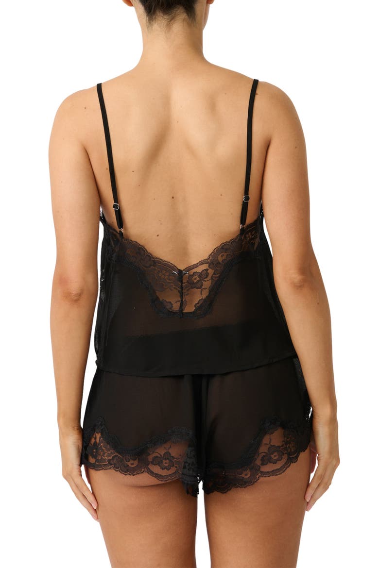 Hayden Lace Trim Tap Shorts, Alternate, color, BLACK