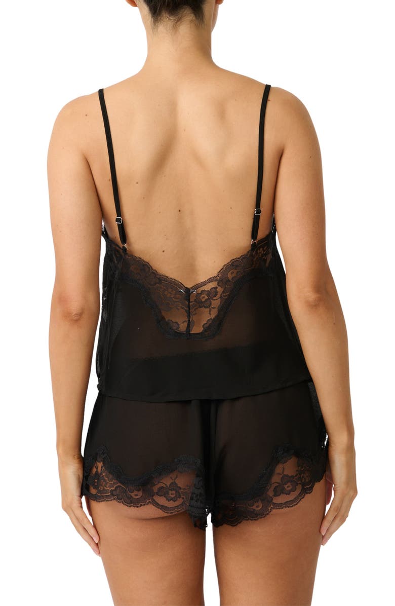 Kat The Label Hayden Lace Trim Tap Shorts, Alternate, color, Black