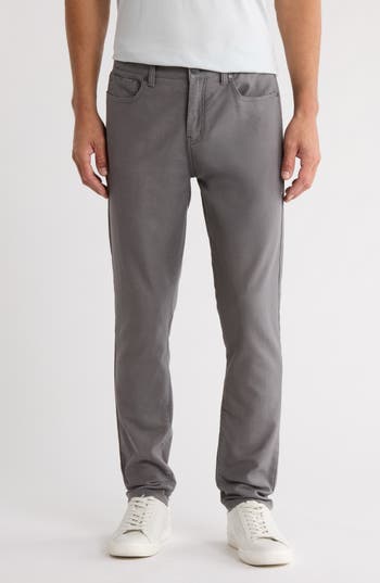 Original Penguin Slim Lux French Terry Chino Pants In Gray
