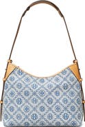 Tory Burch T Monogram Denim Messenger Bag