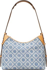 Tory Burch T Monogram Denim Messenger Bag