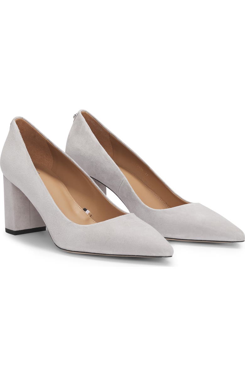 BOSS Janet Pointed Toe Pump, Main, color, Medium Grey