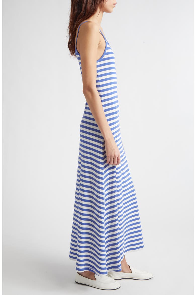 Laulaa Tsrita Unkko Kiski Stripe Stretch Cotton Dress, Alternate, color, BLUE OFF WHITE