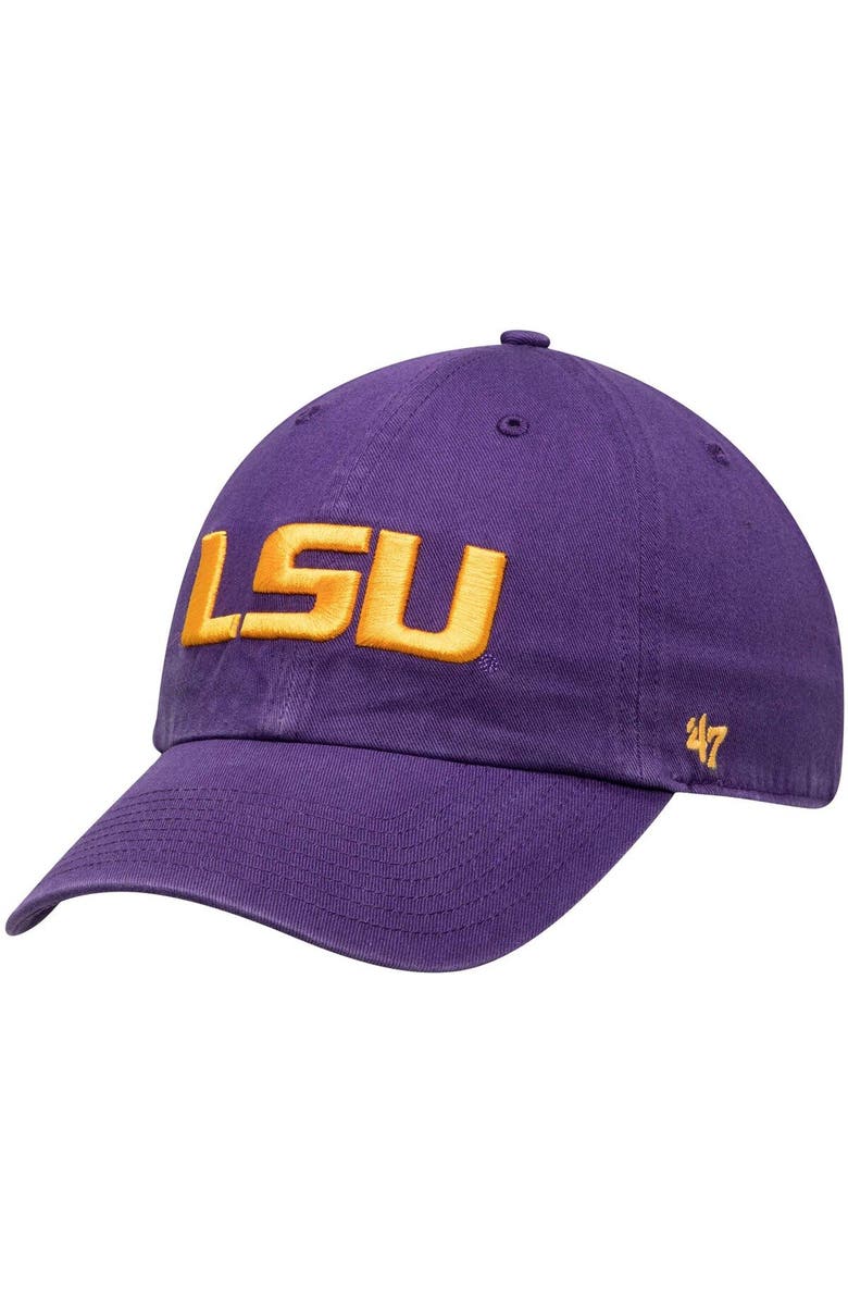 '47 Men's '47 Purple LSU Tigers Vintage Clean Up Adjustable Hat, Main, color, 