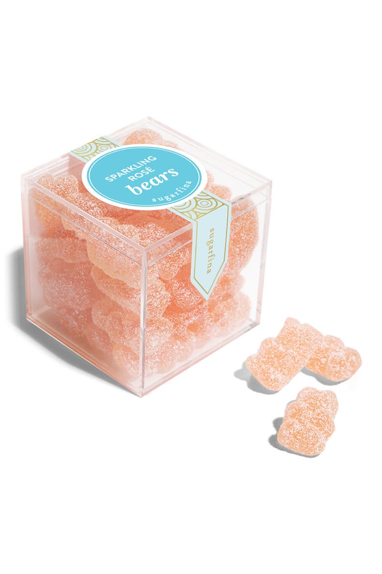 Sparkling Rosé Bears Set of 4 Candy Cubes, Alternate, color, RED