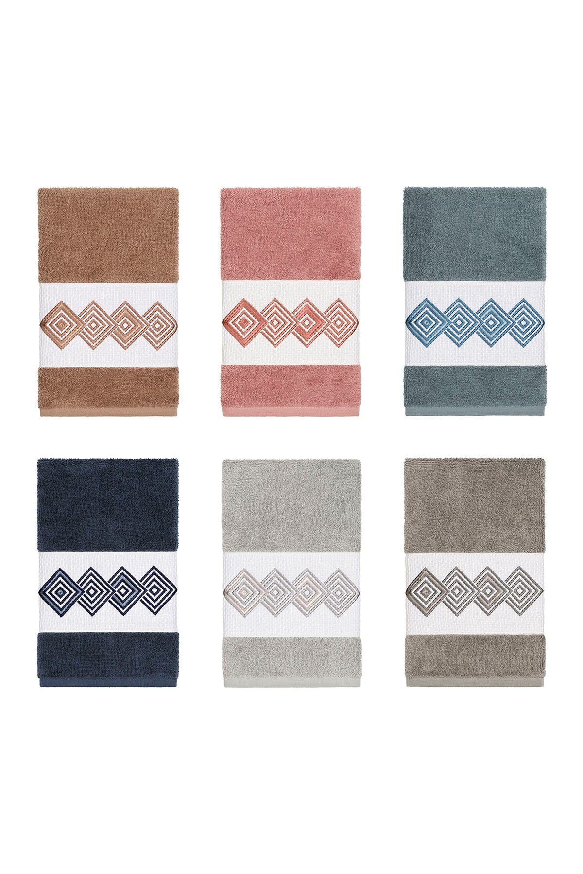 Linum Home Textiles Noah Embellished Hand Towel - Teal