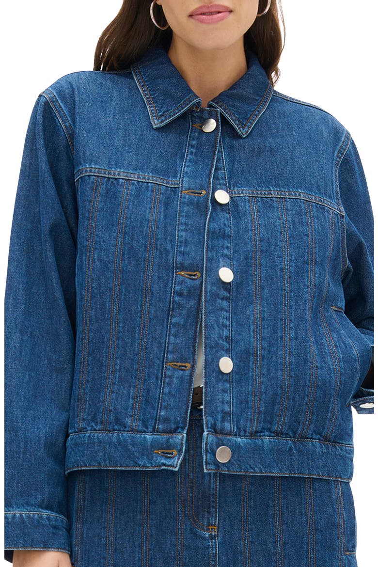 Hestia Denim Jacket, Main, color, OCEAN BLUE