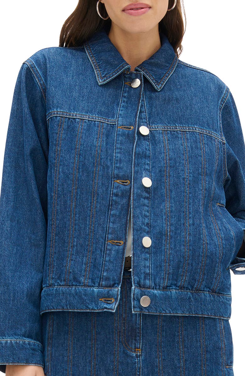 ALIGNE Hestia Denim Jacket, Main, color, Ocean Blue