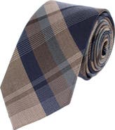 Trafalgar Rolando Stately Plaid Wool Blend Business Necktie