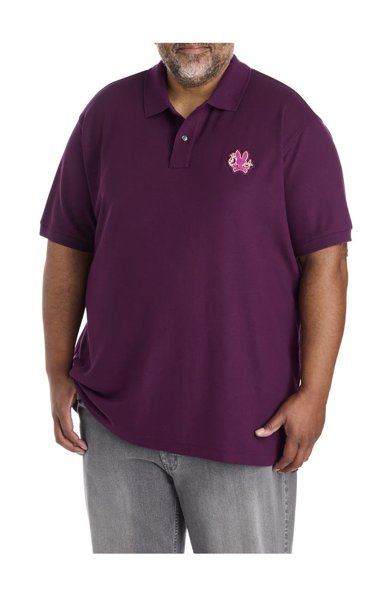 Psycho Bunny Big & Tall Auguste Polo Shirt, Main, color, Potent Purple
