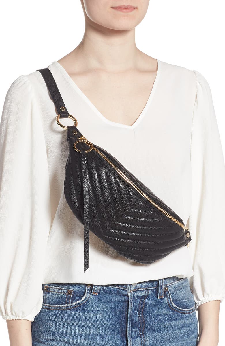 Rebecca Minkoff Edie Leather Belt Bag, Alternate, color,