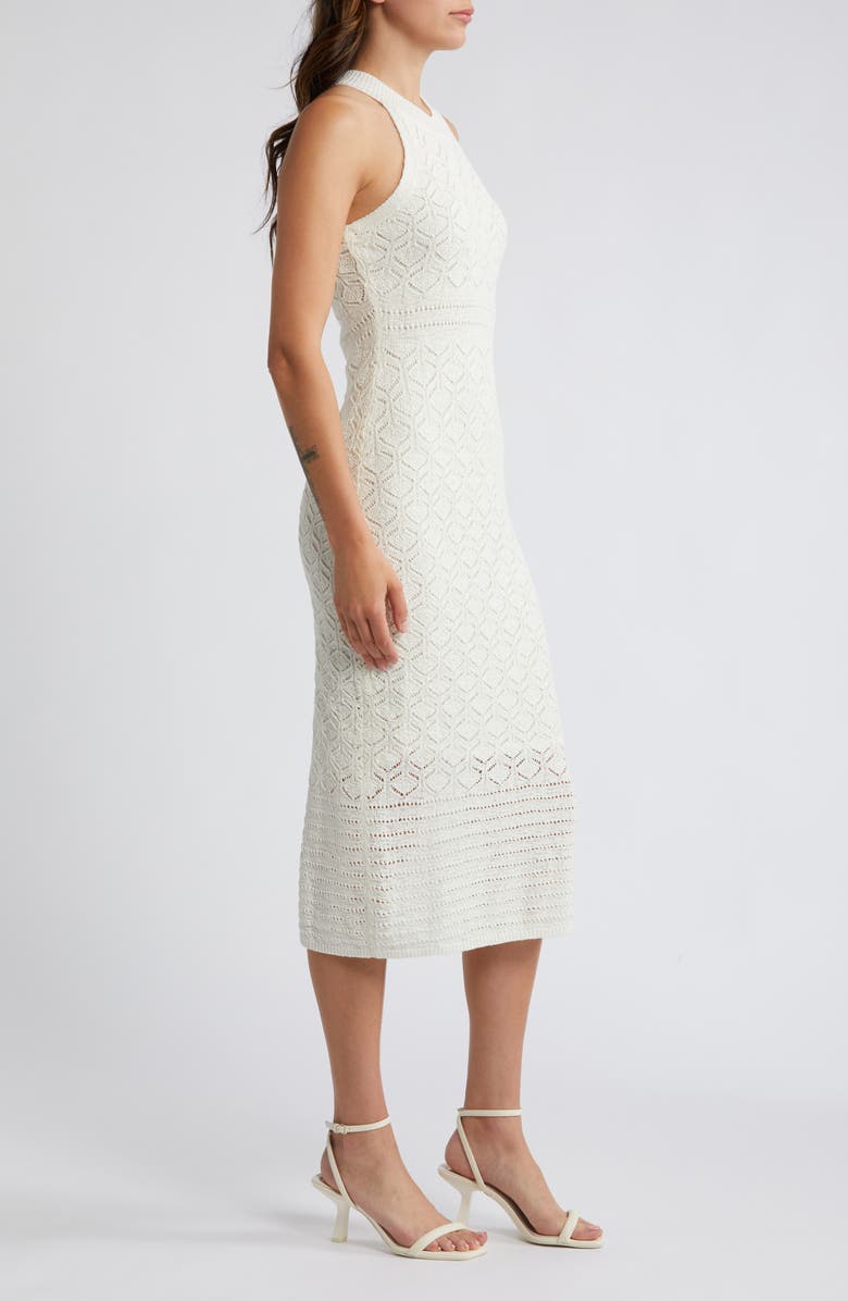 Luxely Fern Sleeveless Sweater Dress, Alternate, color, Antique White