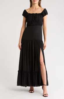 AREA STARS Shirred Maxi Dress