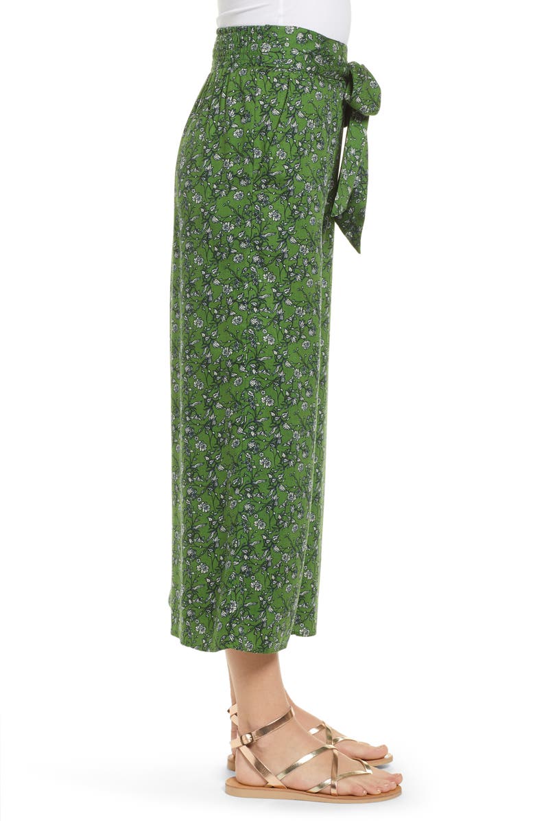 Hinge Print Wide Leg Crop Pants, Alternate, color,