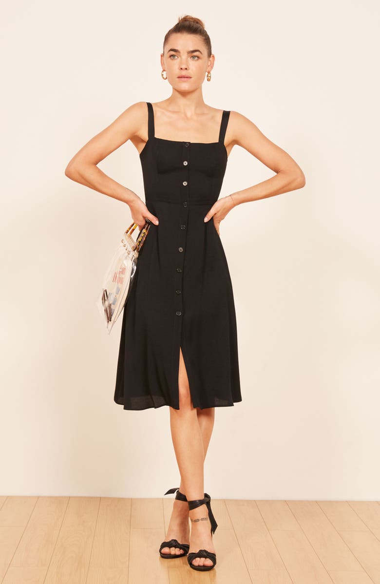 Reformation Persimmon Midi A-Line Dress, Alternate, color, 