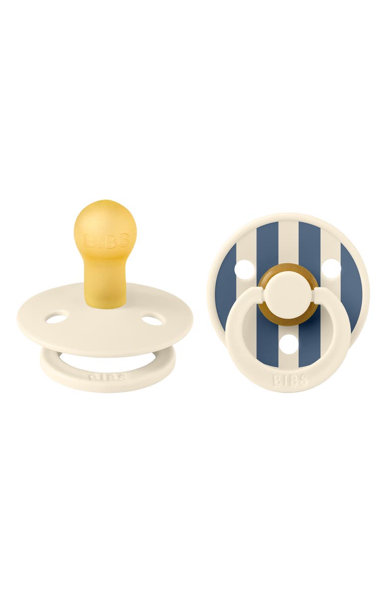 BIBS Studio Colour 2-Pack Pacifiers, Alternate, color, Ivory Steel