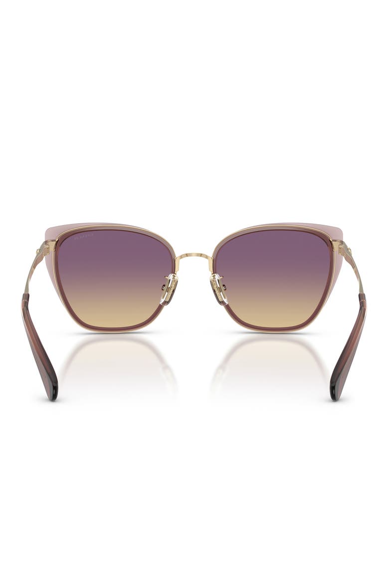 53mm Gradient Square Sunglasses, Alternate, color, GOLD / IRIS YELLOW GRADIENT