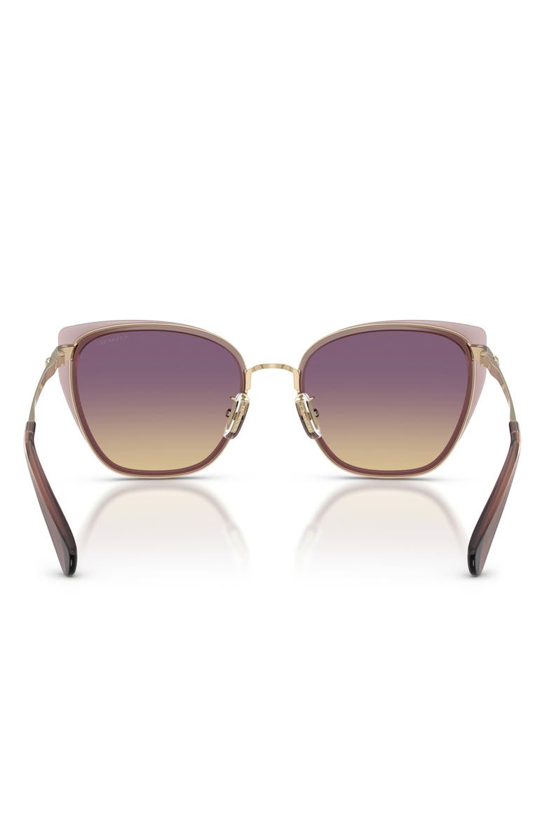 COACH 53mm Gradient Square Sunglasses, Alternate, color, Gold / Iris Yellow Gradient