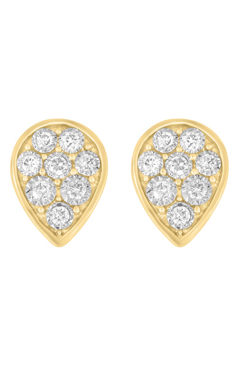 EFFY 14K Gold Diamond Teardrop Stud Earrings, Alternate, color, Gold