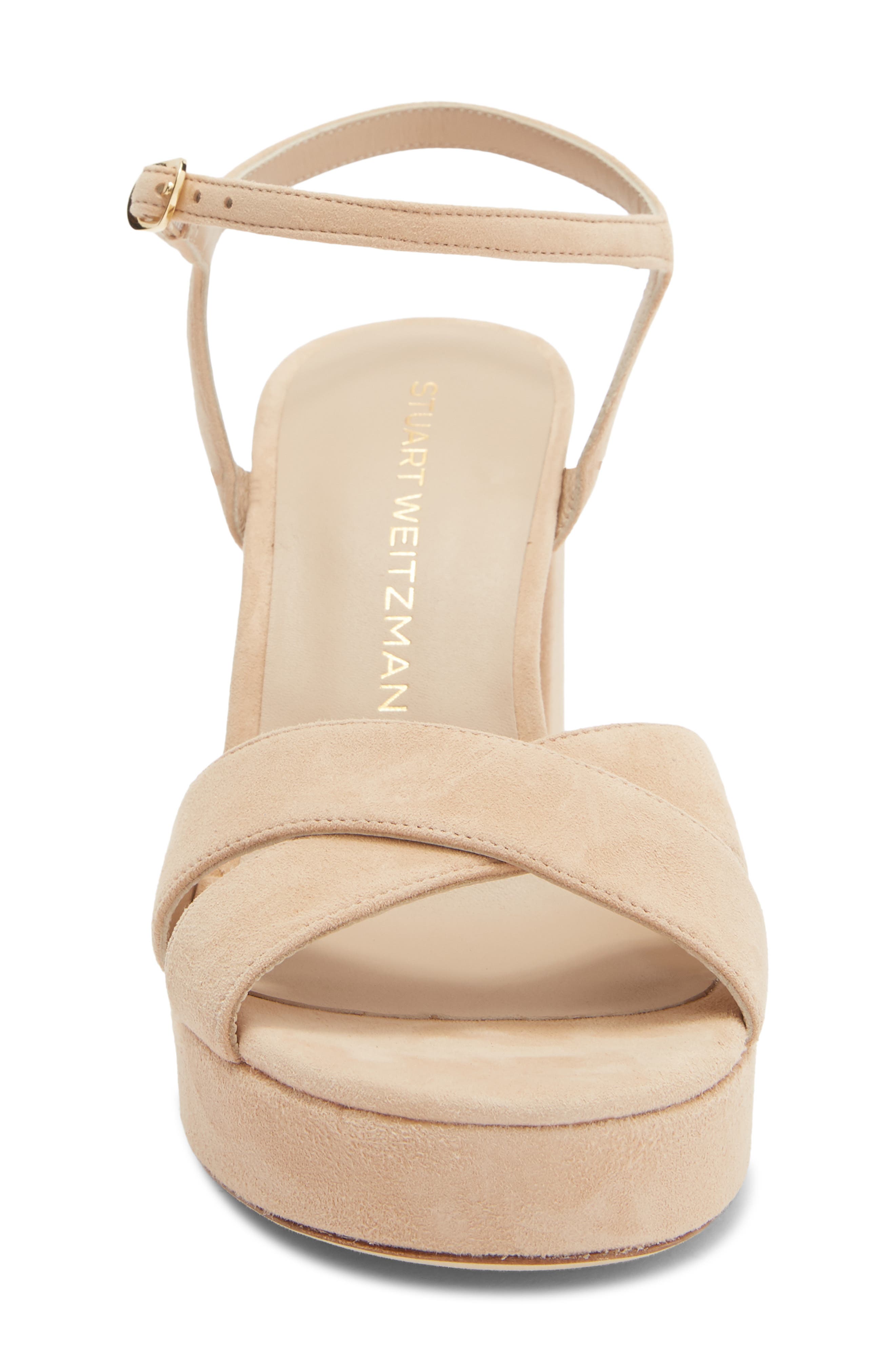 Stuart Weitzman Dayna Platform Sandal, Alternate, color, Adobe