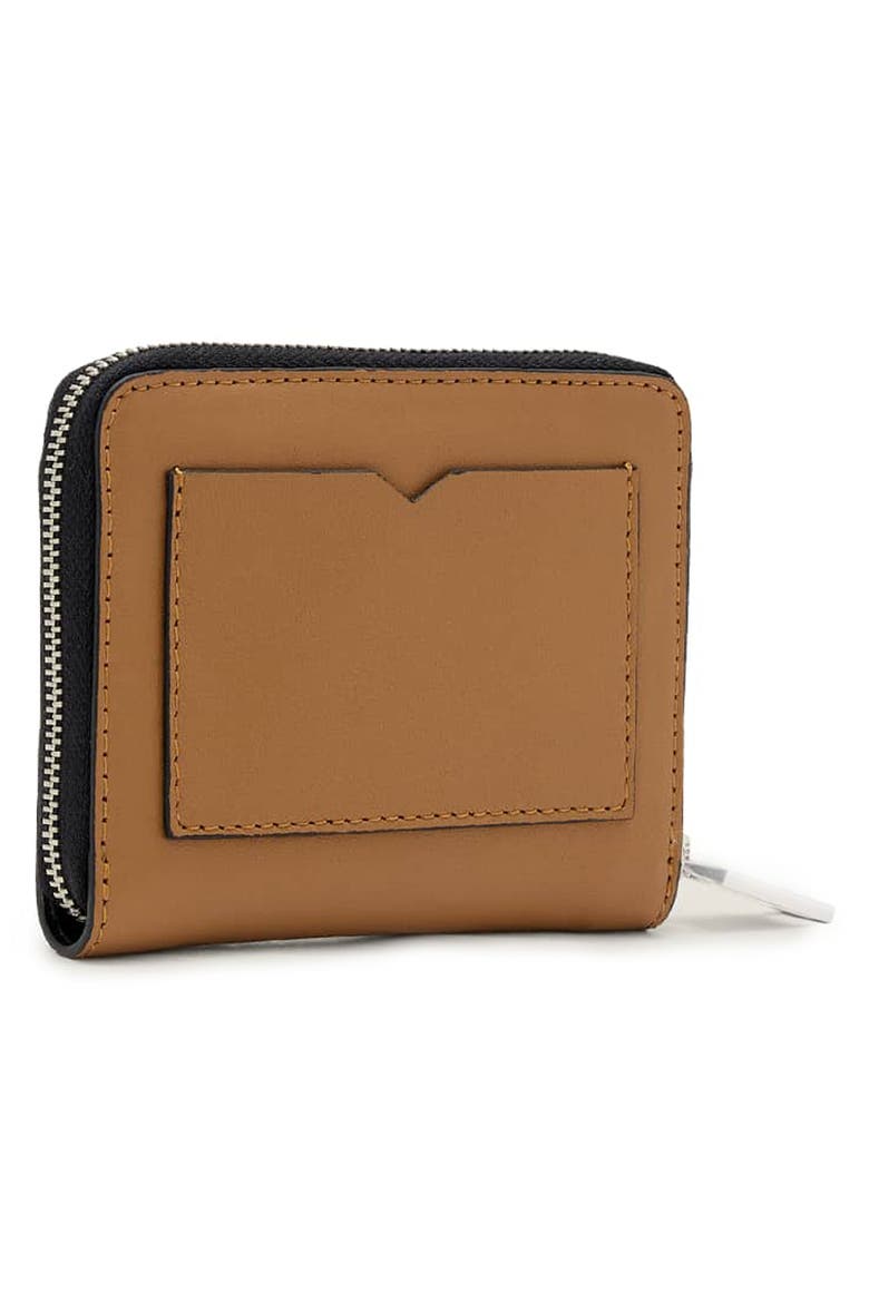 Lena Hex Leather Zip Wallet, Alternate, color, TOFFEE BROWN