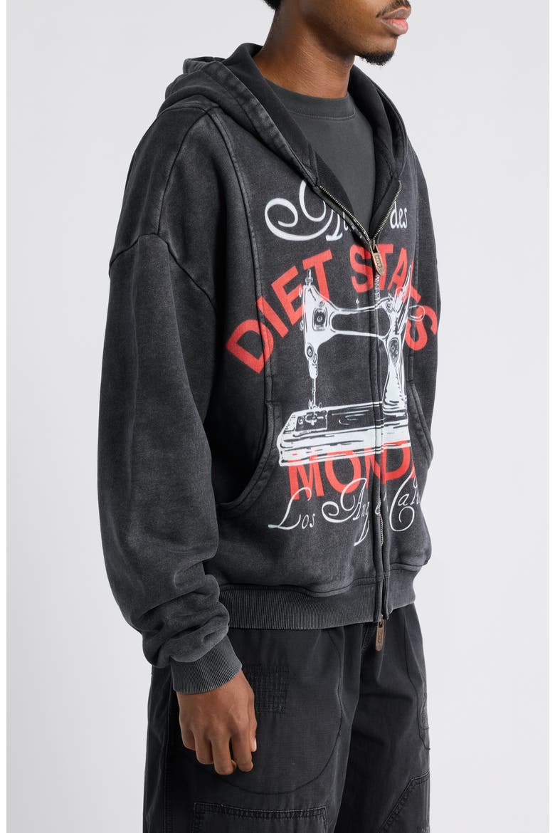 Atelier Graphic Zip Hoodie, Alternate, color, VINTAGE BLACK
