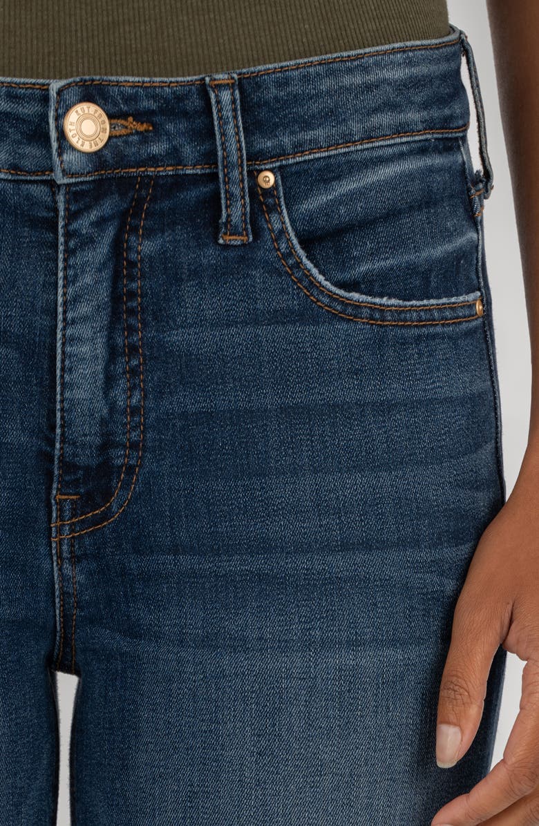 KUT from the Kloth Stella Raw Hem High Waist Flare Jeans, Alternate, color, Intriguing