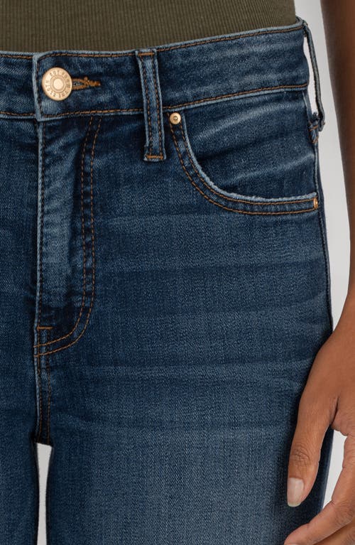 Kut From The Kloth Stella Raw Hem High Waist Flare Jeans In Blue