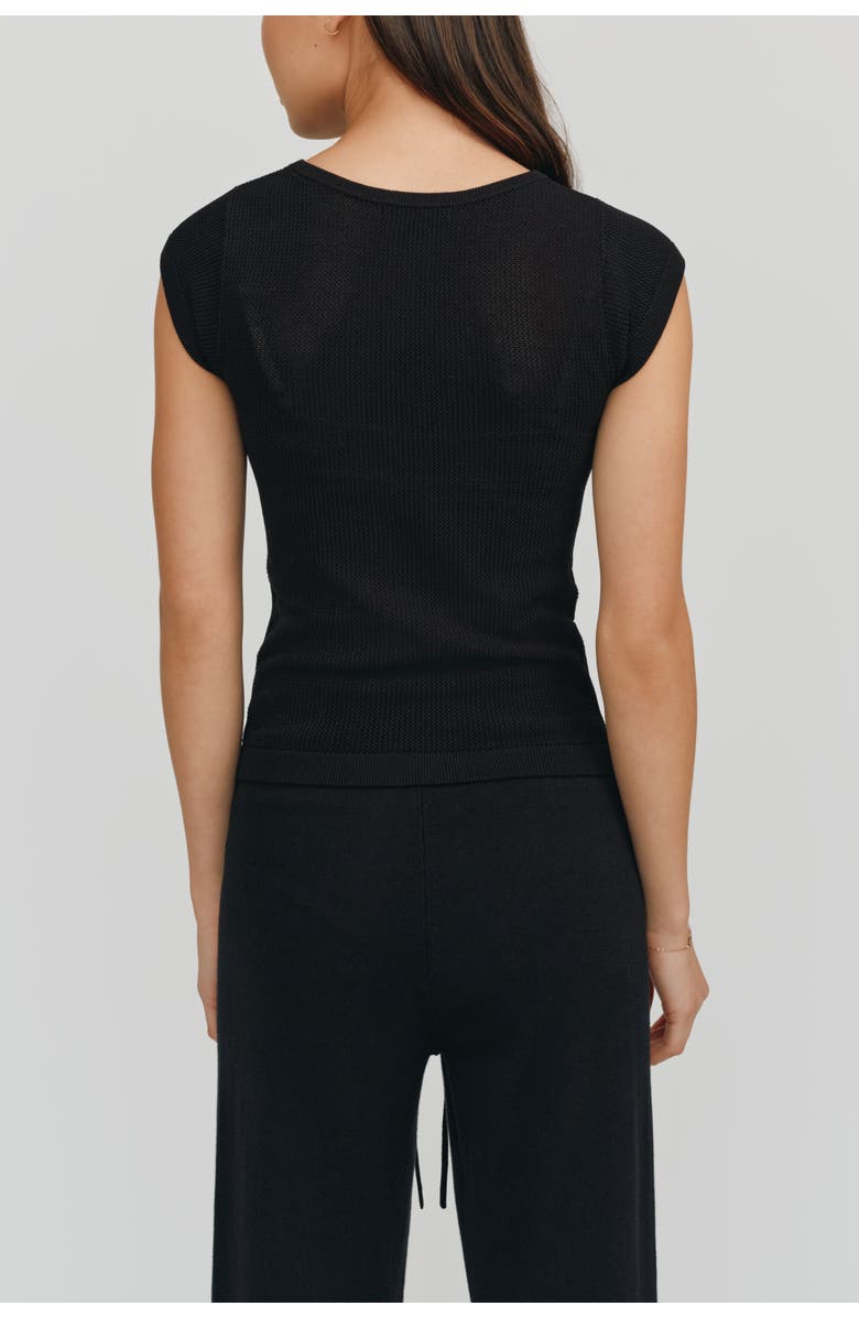 Kathryn McCarron Ella Mesh Tee, Alternate, color, Black