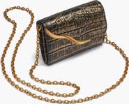 Donna Karan New York Malverne Metallic Croco Wallet On String