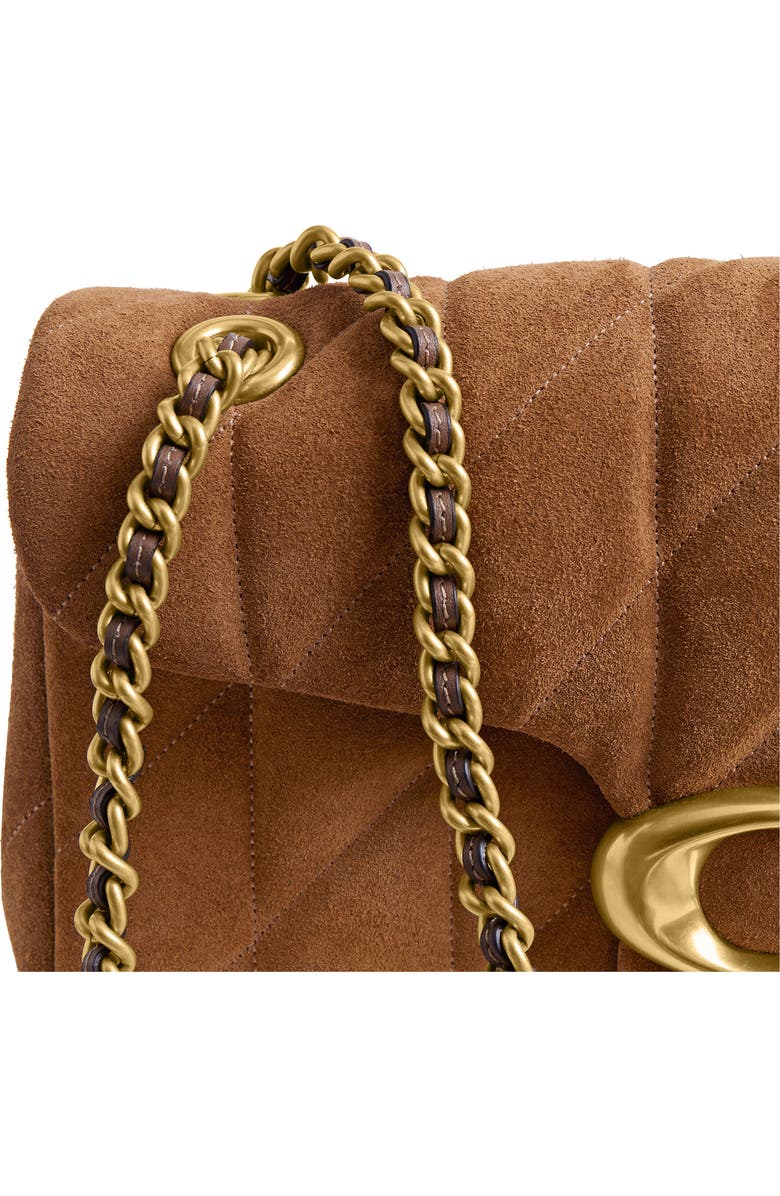 COACH Tabby Quilted Suede Convertible Shoulder Bag, Alternate, color,