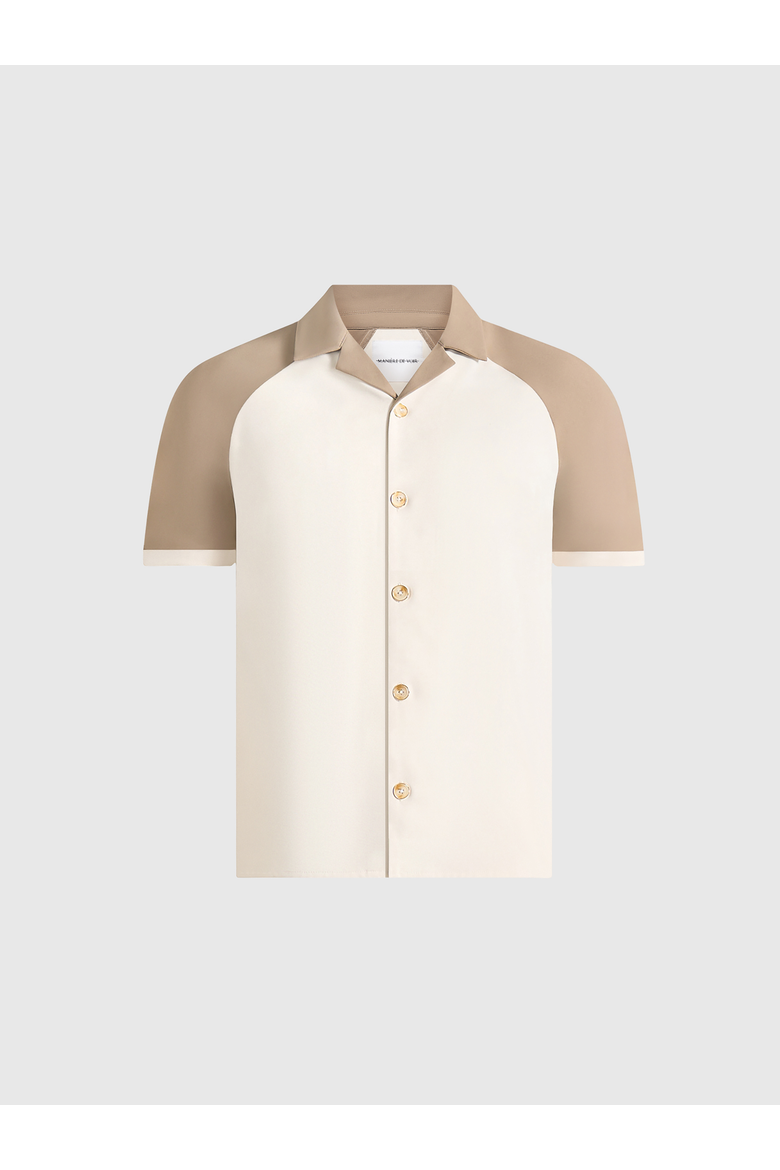 Salim Contrast Raglan Shirt, Alternate, color, Cream/Taupe