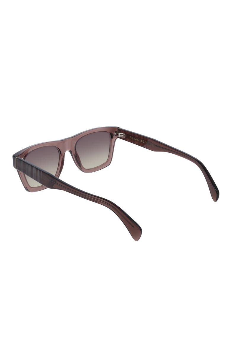Morrel 54mm Gradient Rectangular Sunglasses, Alternate, color, TRANSPARENT BROWN