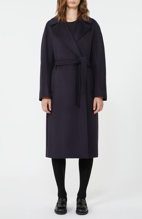 Weekend Max Mara Resina Virgin Wool Coat In Blue
