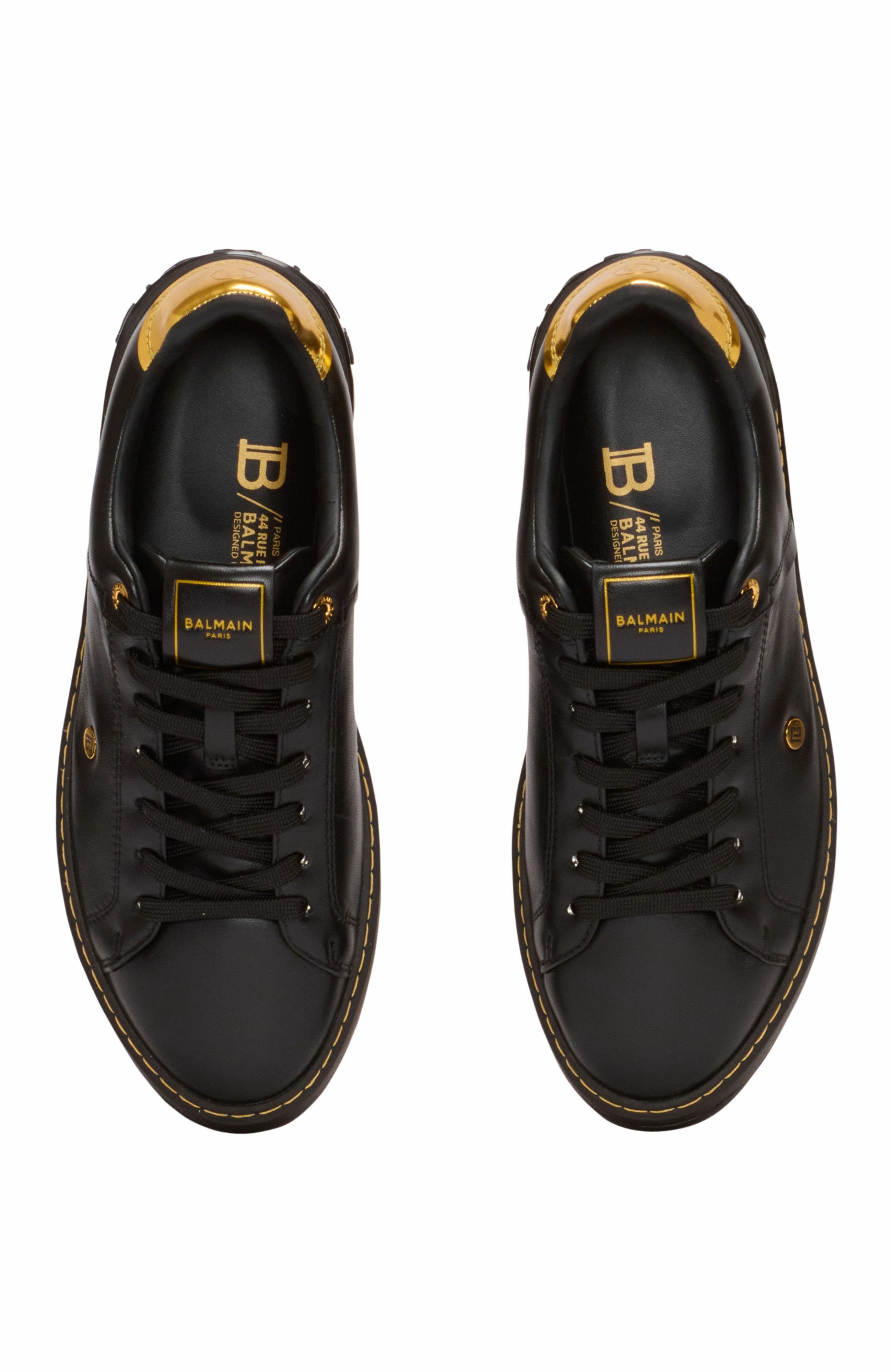 Balmain B-Court Trainers In Calfskin, Alternate, color, 
