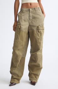 DIESEL® P-Arker Mixed Media Zip Hem Cargo Pants