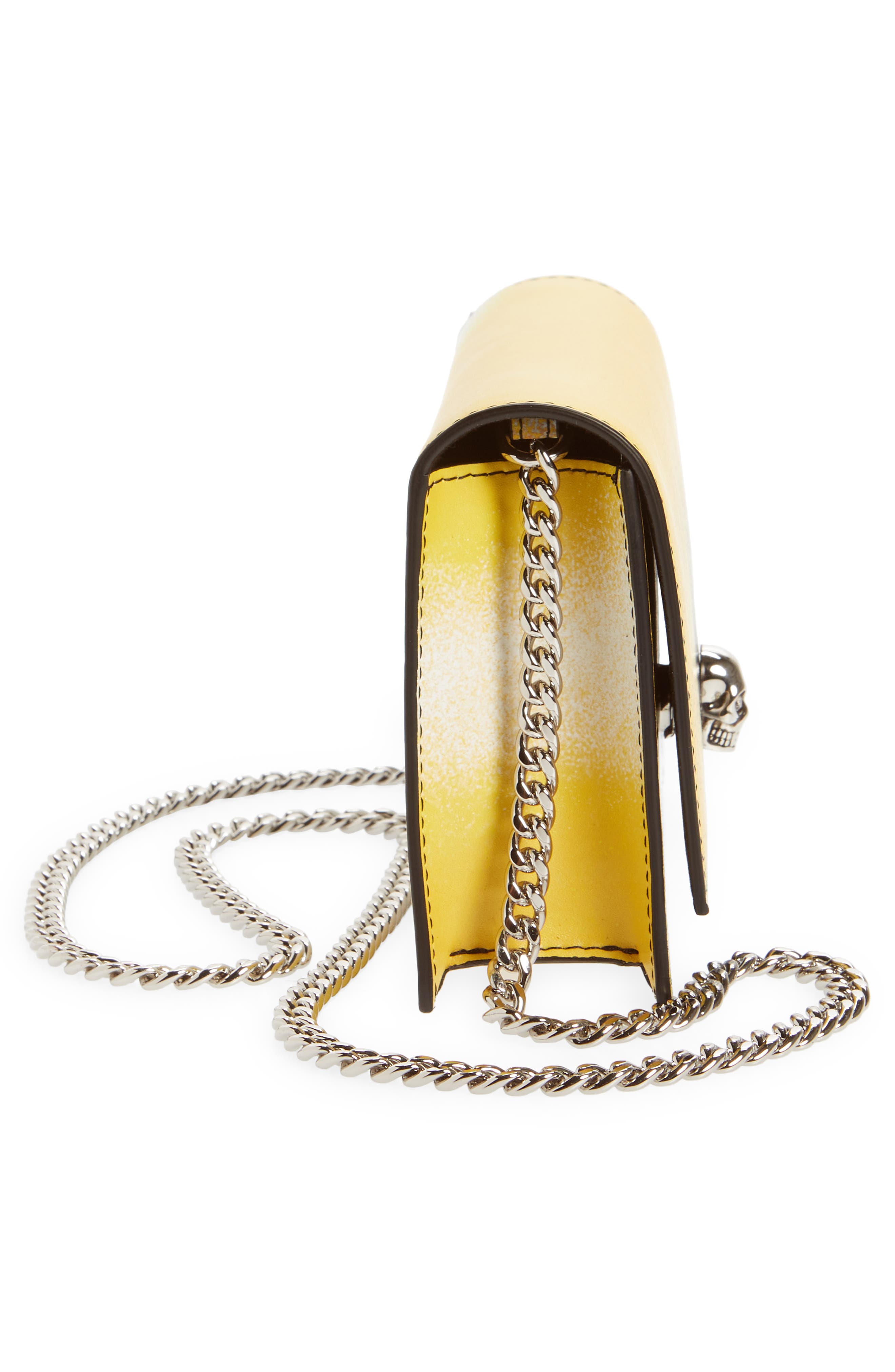 McQueen Small The Skull Leather Crossbody Bag, Alternate, color, 